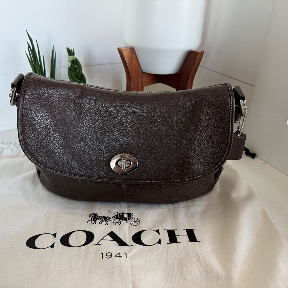 Coach Y2K Era Legacy Flap Bag – Brown Leather